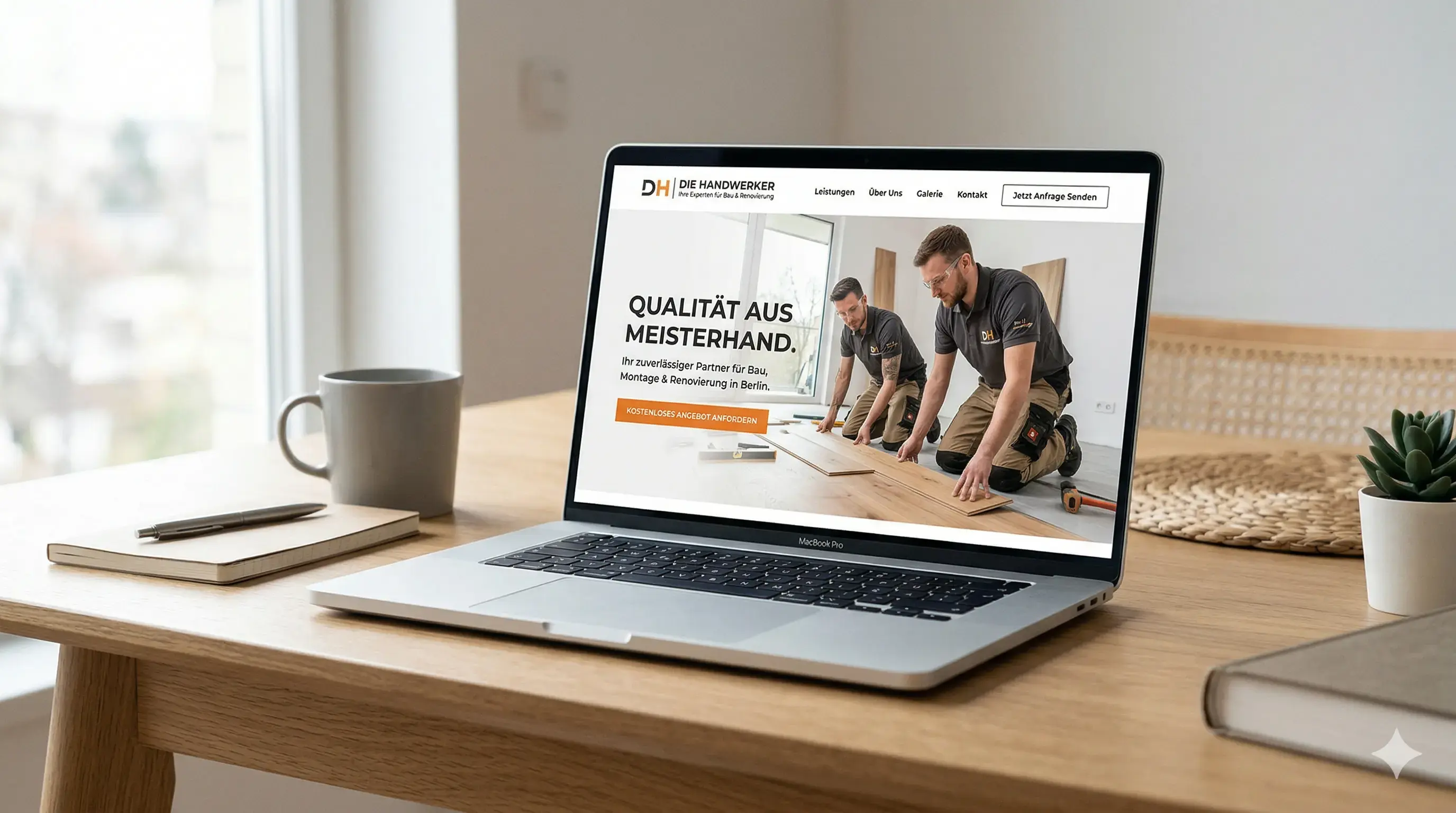 Moderne Website für Handwerksbetrieb