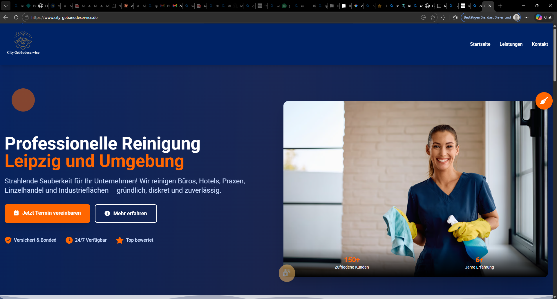 City Gebäudeservice Website Screenshot