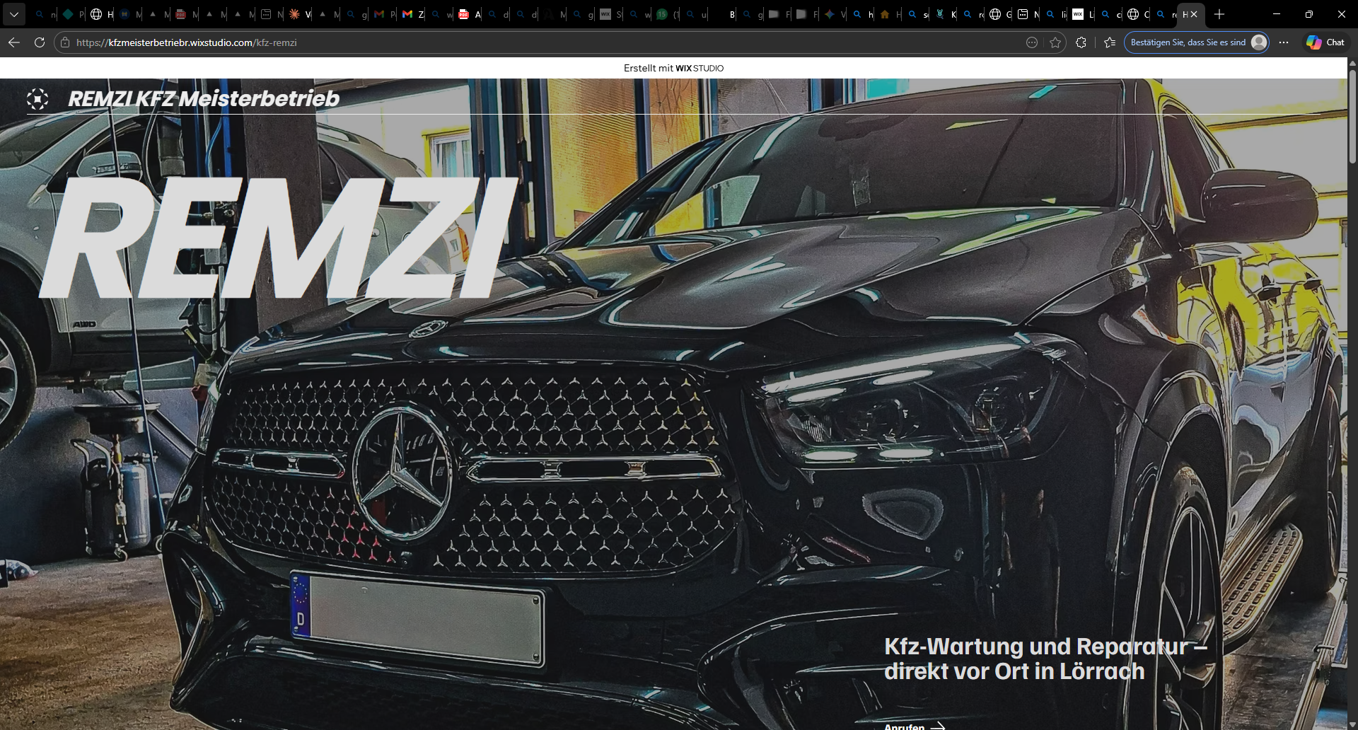 KFZ Remzi Website Screenshot